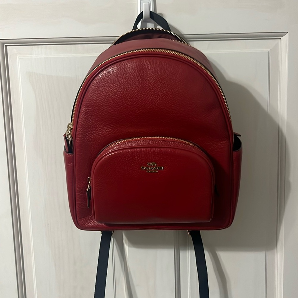 Beautiful 😻 red COACH backpack 🎒 purse ❤️💕💕BRAND NEW